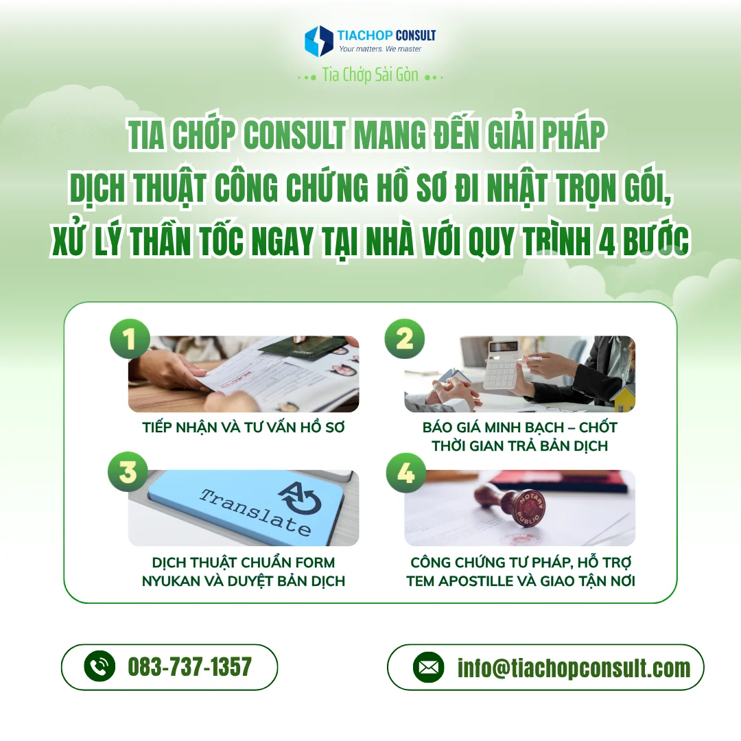 TCSG [P21] DỊCH THUẬT CÔNG CHỨNG HỒ SƠ ĐI NHẬT TẠI TIA CHỚP CONSULT